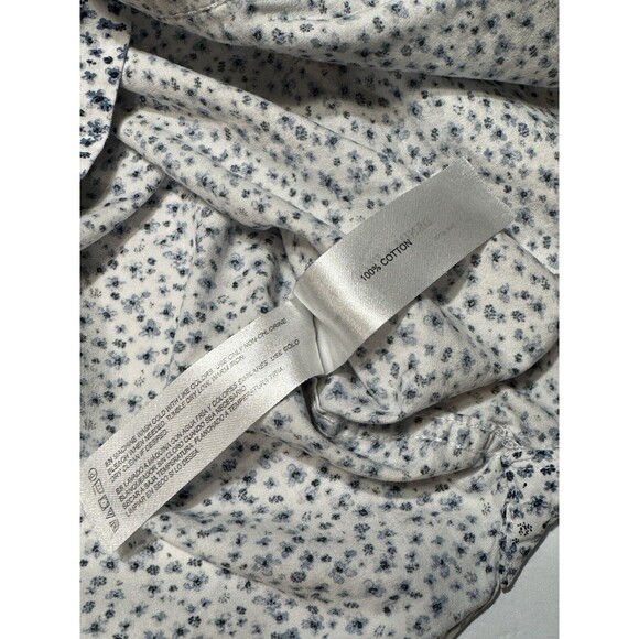 Denim & Flower Men's Shirt Short Sleeve Medium Blue Floral Button Down Slim Fit - Picture 8 of 10